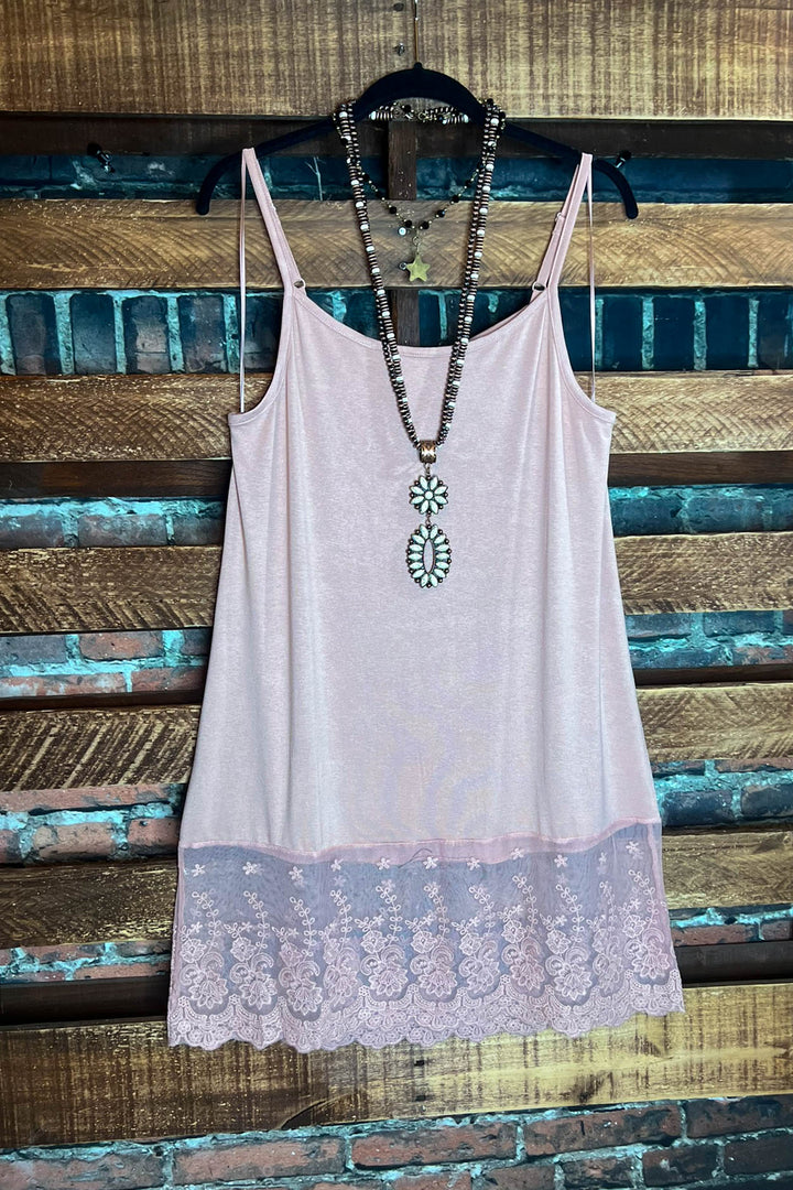Lace Slip Dress Extender in Apricot-----------Sale