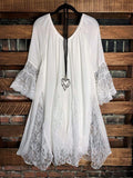 SWING OVERSIZED DRESS IN WHITE ------ SALE