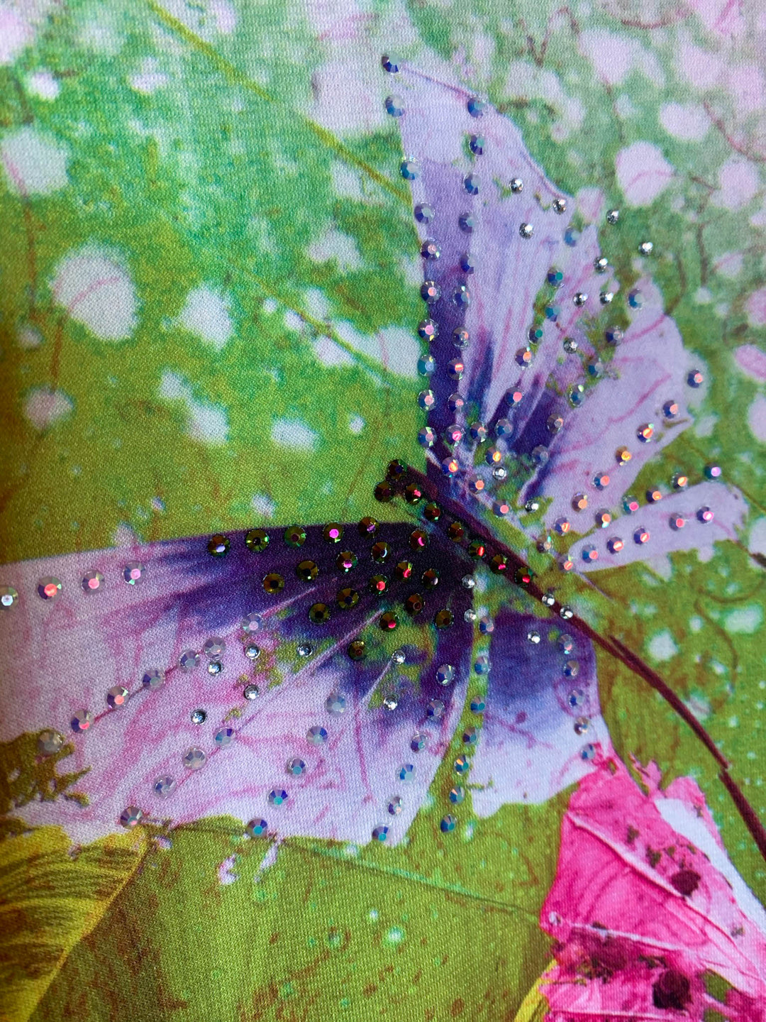 Pretty Crystal & Multi-Color Print Tunic -------Sale