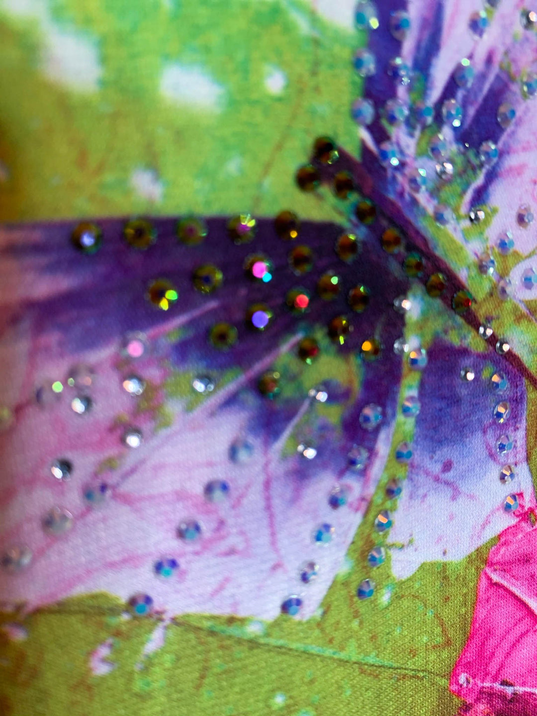 Pretty Crystal & Multi-Color Print Tunic -------Sale