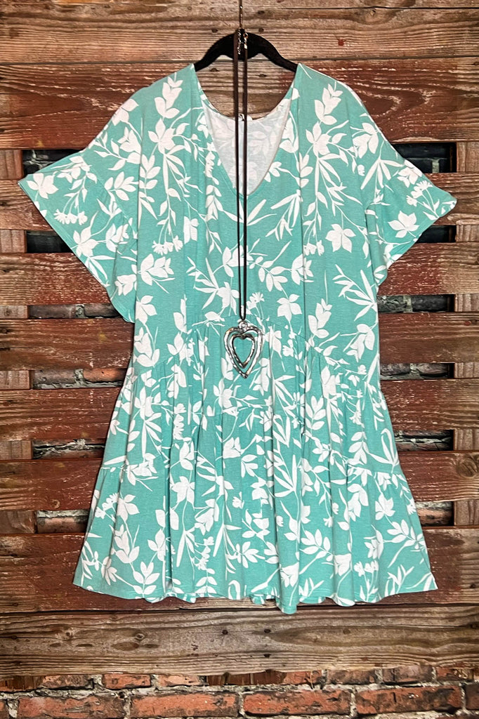 Feelin' So Good Floral Comfy Swing Tunic in Sage