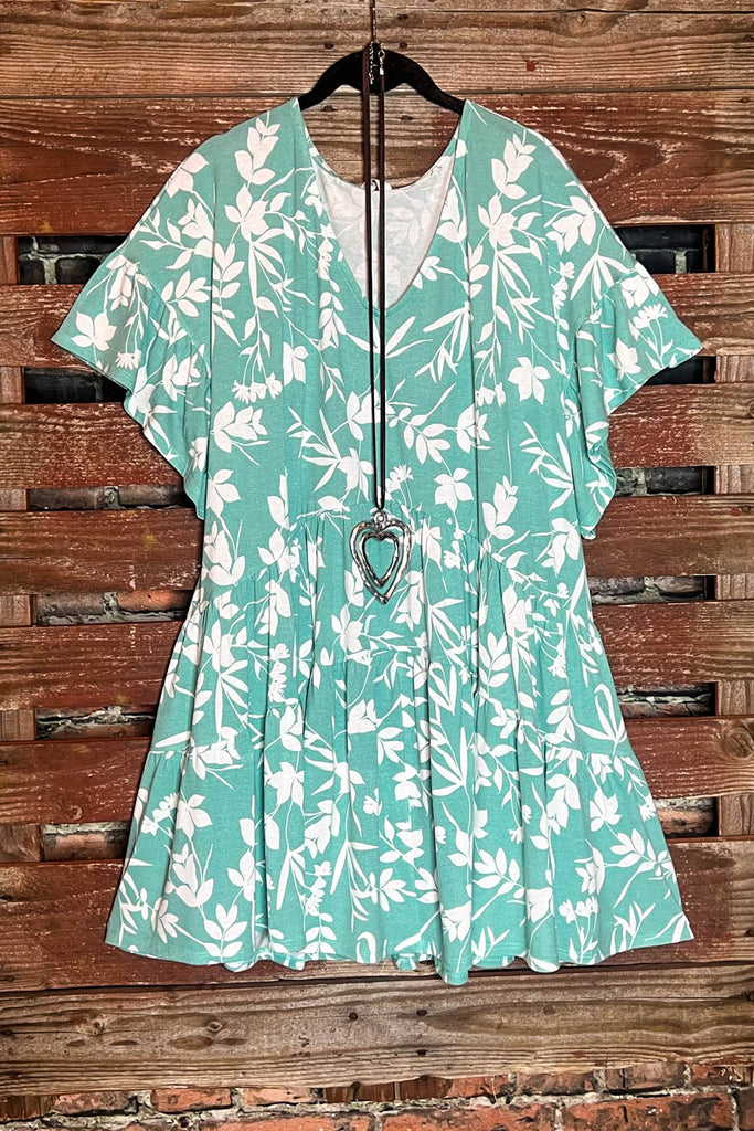 Feelin' So Good Floral Comfy Swing Tunic in Sage