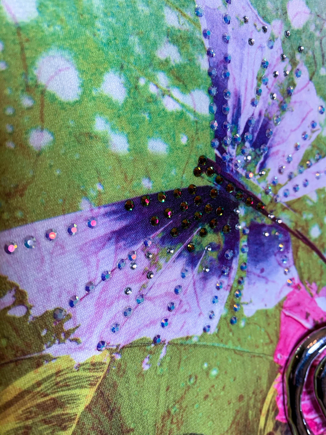 Pretty Crystal & Multi-Color Print Tunic -------Sale