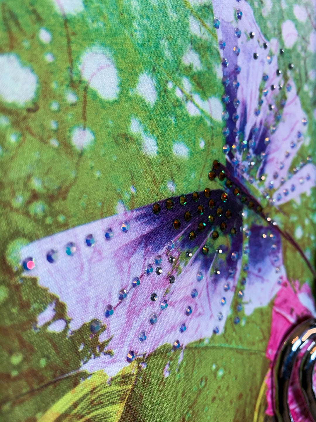 Pretty Crystal & Multi-Color Print Tunic -------Sale