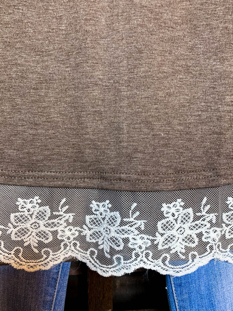 A Love So Sweet T-Tunic in Mocha------------SALE
