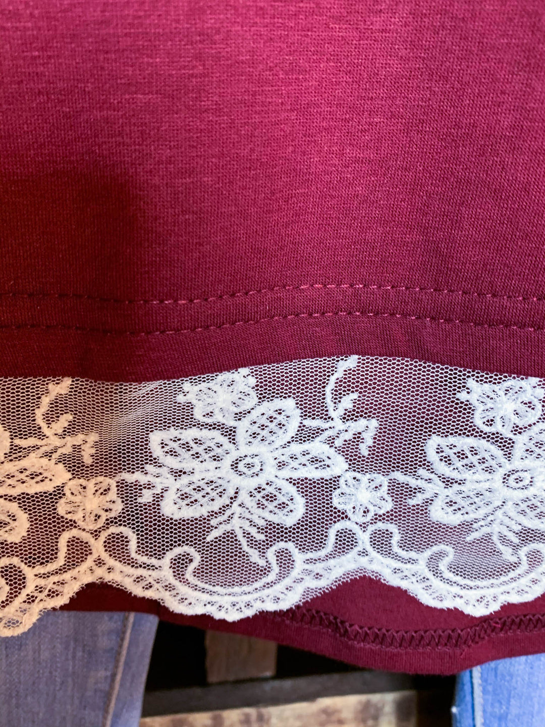 Medium Size Tunic in Burgundy -----------SALE