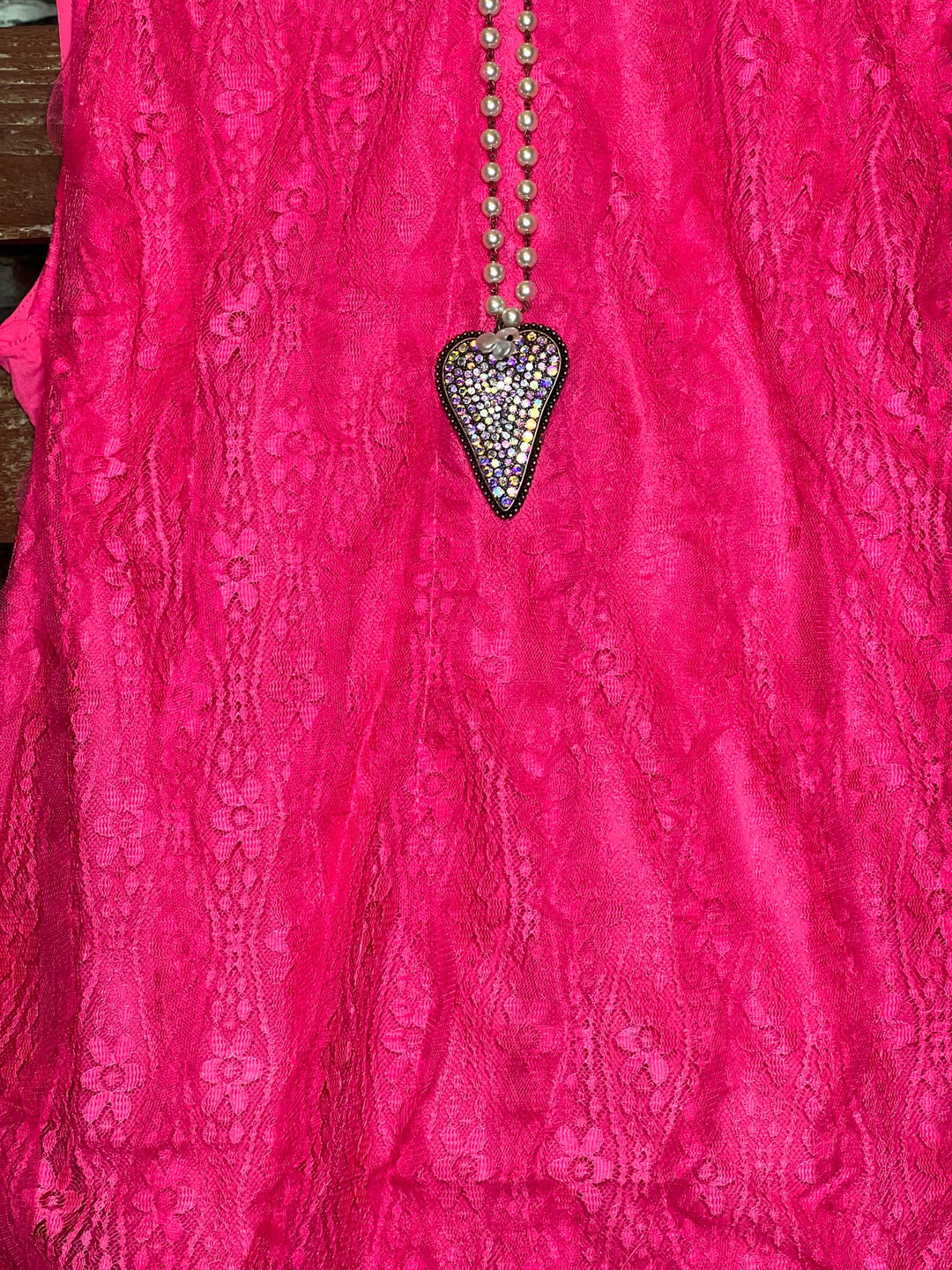 PINK LACE SLEEVELESS TOP-----------SALE