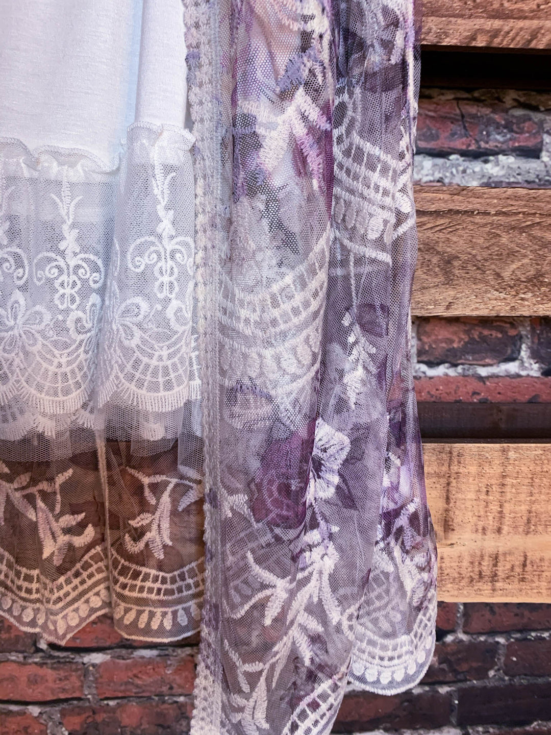 LOVE FOR A LIFETIME FLORAL LACE DUSTER KIMONO