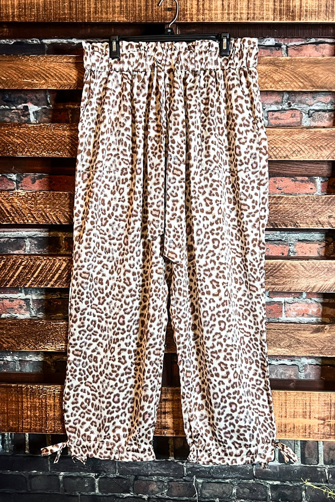 LOOKING GOOD TIMELESS SATIN LEOPARD PRINT PLUS SIZE PANTS