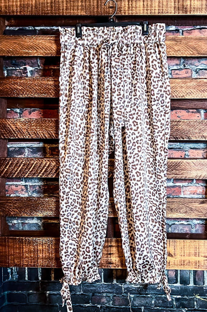 LOOKING GOOD TIMELESS SATIN LEOPARD PRINT PLUS SIZE PANTS