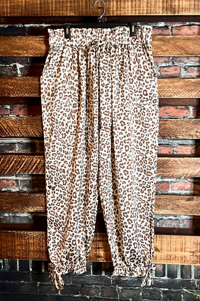 LOOKING GOOD TIMELESS SATIN LEOPARD PRINT PLUS SIZE PANTS