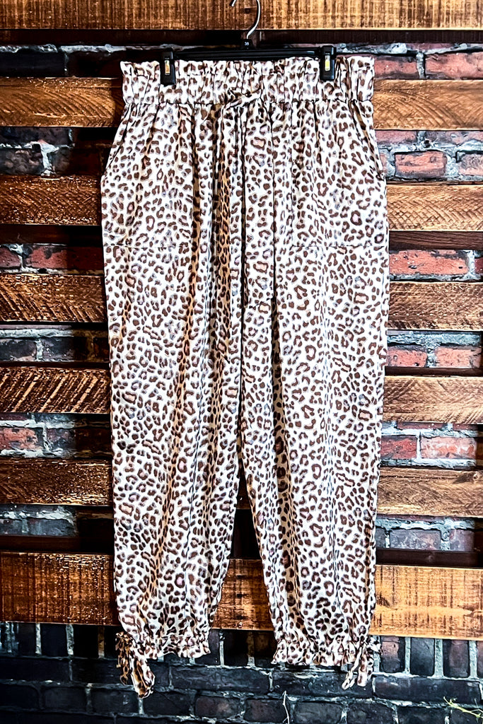 LOOKING GOOD TIMELESS SATIN LEOPARD PRINT PLUS SIZE PANTS