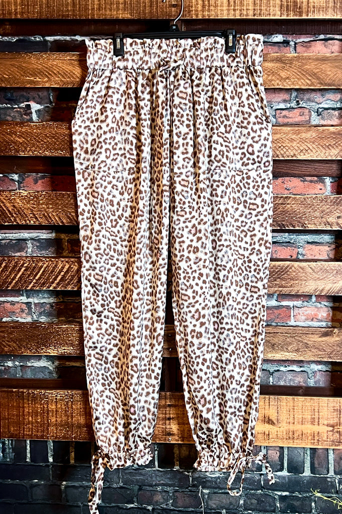 LOOKING GOOD TIMELESS SATIN LEOPARD PRINT PLUS SIZE PANTS