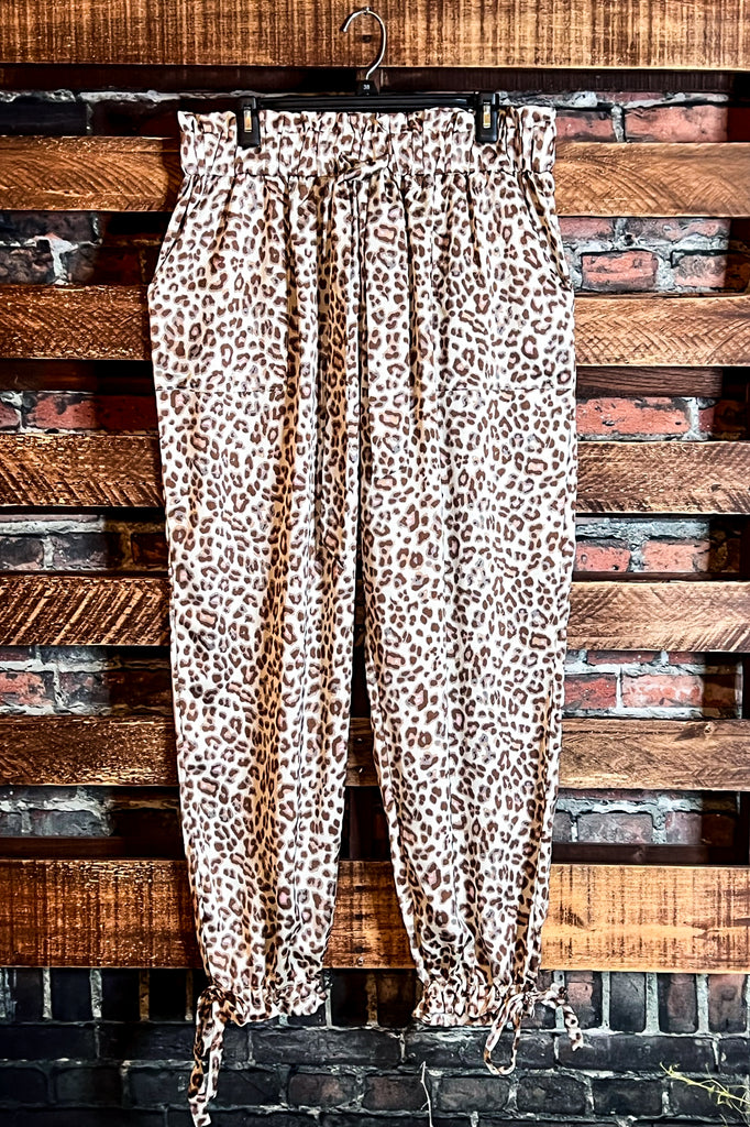 LOOKING GOOD TIMELESS SATIN LEOPARD PRINT PLUS SIZE PANTS