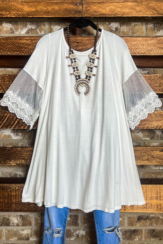 A LOVE THAT WILL LAST FOREVER TUNIC IN WHITE