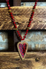 PASSION WILD HEART CRYSTAL BEADED NECKLACE IN RED