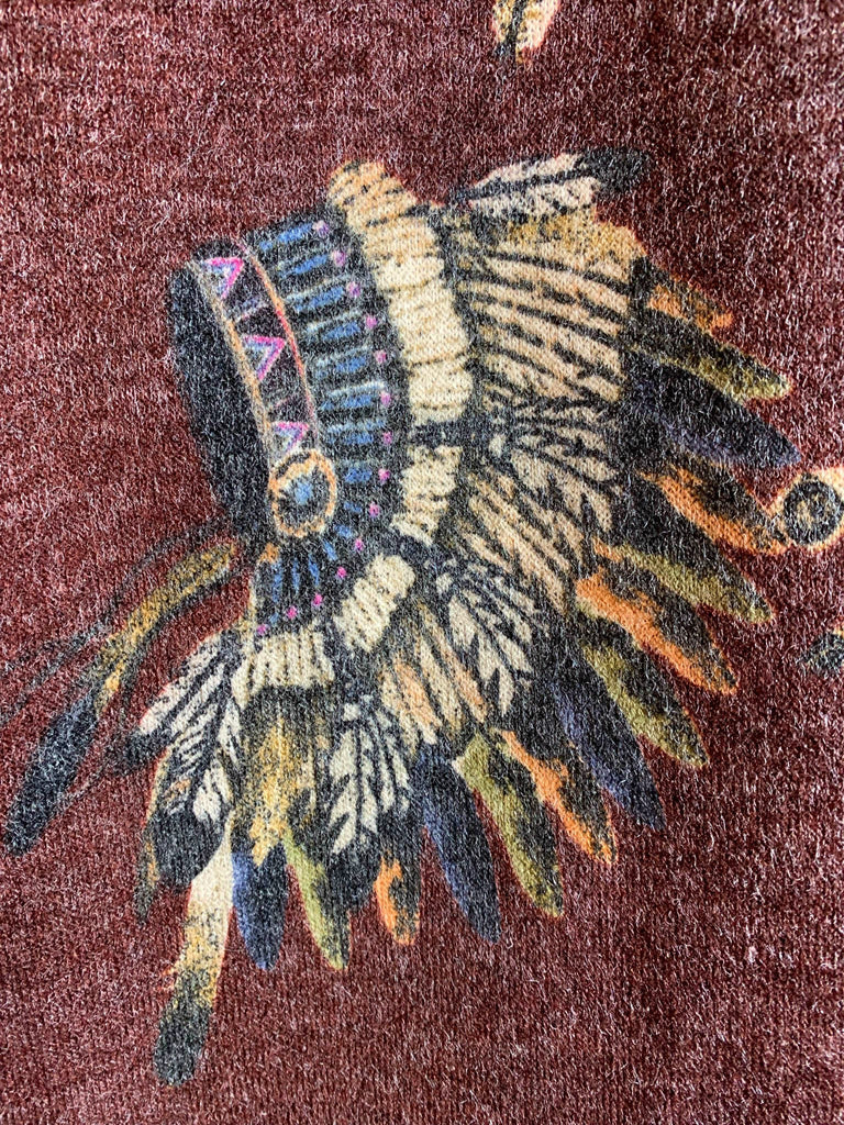 MAGIC FEATHERS MAROON SWEATER TUNIC 3X 4X 5X------SALE