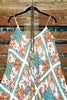 BEAUTIFUL & BREEZY MIDI DRESS IN MULTI-COLOR & SAGE--------SALE