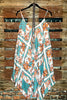 BEAUTIFUL & BREEZY MIDI DRESS IN MULTI-COLOR & SAGE--------SALE