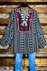 MOONLIGHT DANCES BOHO TOP IN BLACK MIX
