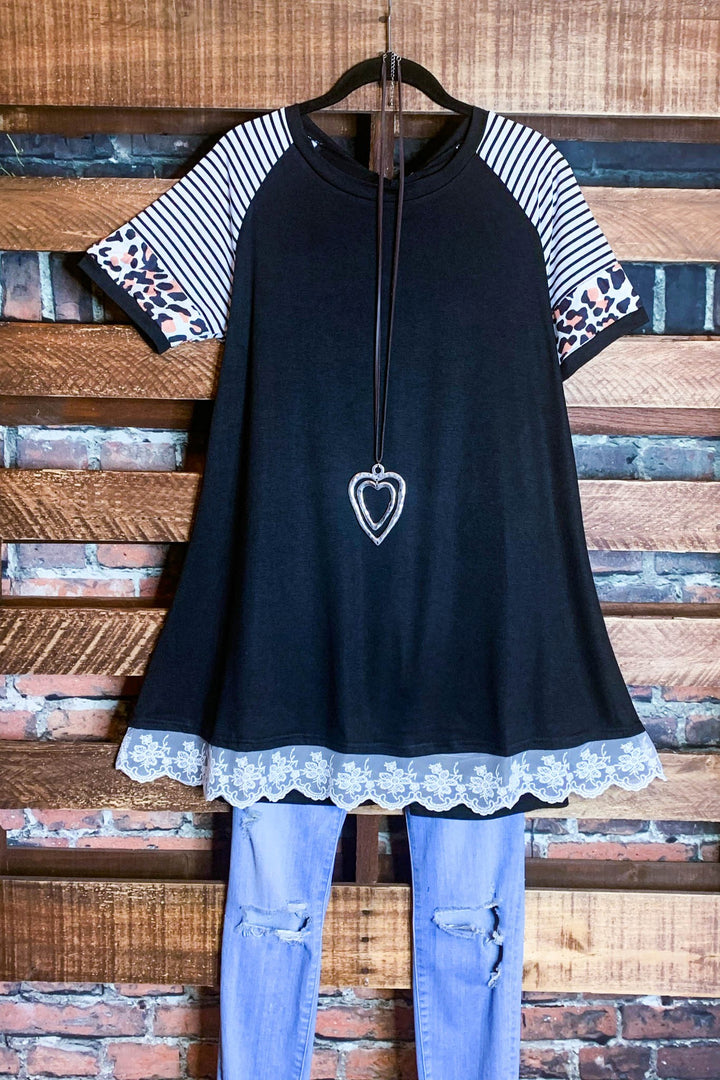 Black & Multi-Color Tunic--------Sale