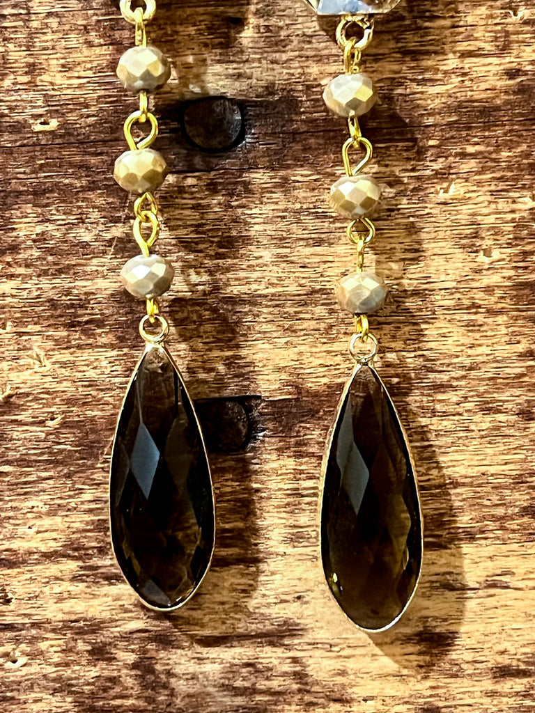 Timeless Glamour Crystal Olive Fish Earrings