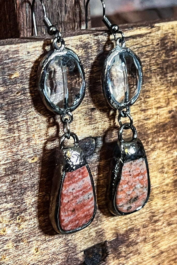 Sweet On You Natural Stone Jasper Fish Earrings