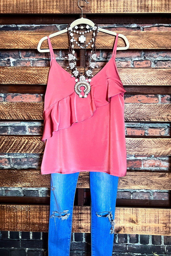 18-24 SIZE - MY SWEET LOVE STYLISH SATIN TOP IN PINK--------SALE