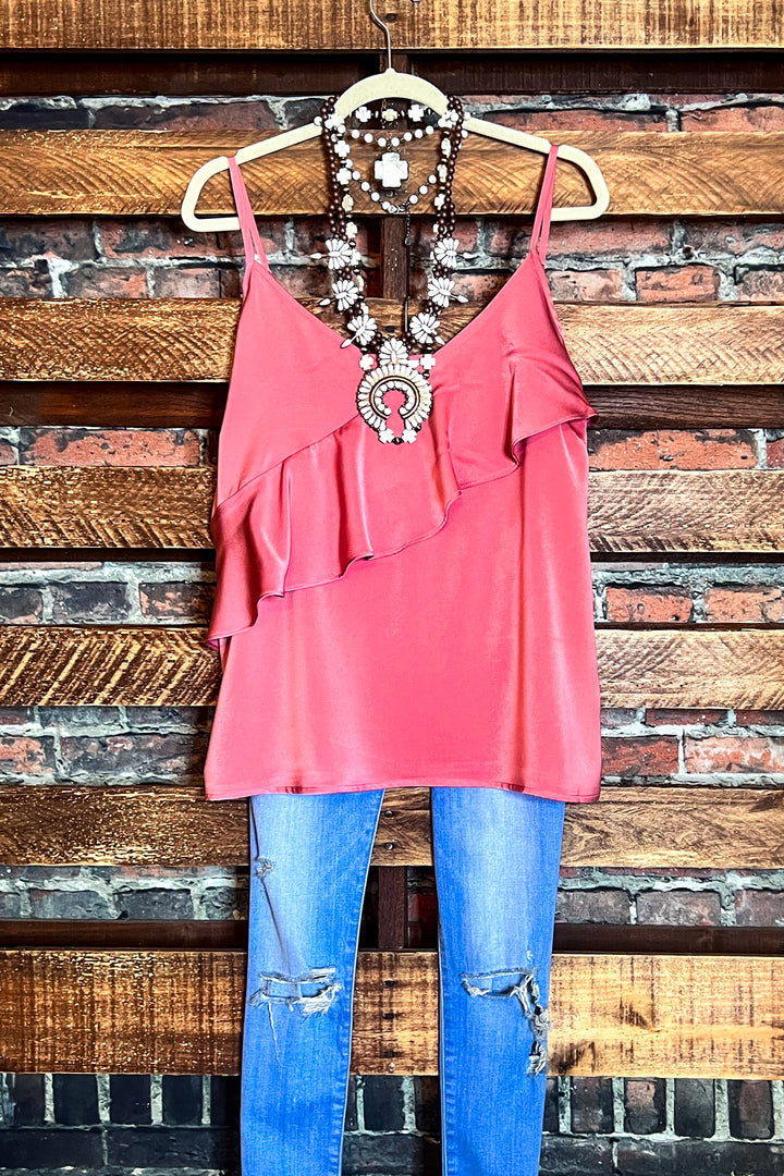 18-24 SIZE - MY SWEET LOVE STYLISH SATIN TOP IN PINK--------SALE