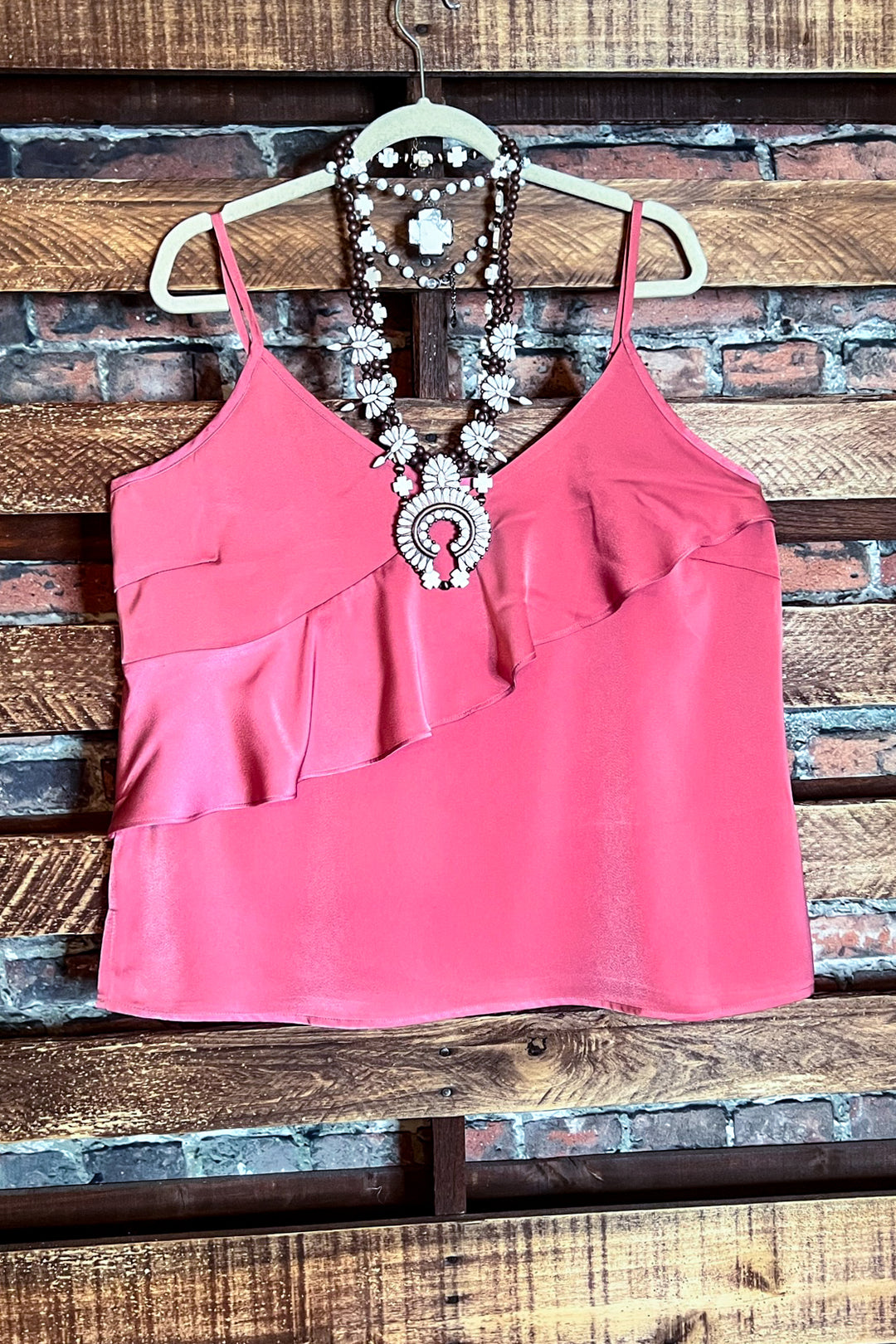 18-24 SIZE - MY SWEET LOVE STYLISH SATIN TOP IN PINK--------SALE