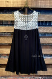 DREAMS OF YOU LACE DRESS STYLISH IN BLACK & IVORY SIZE