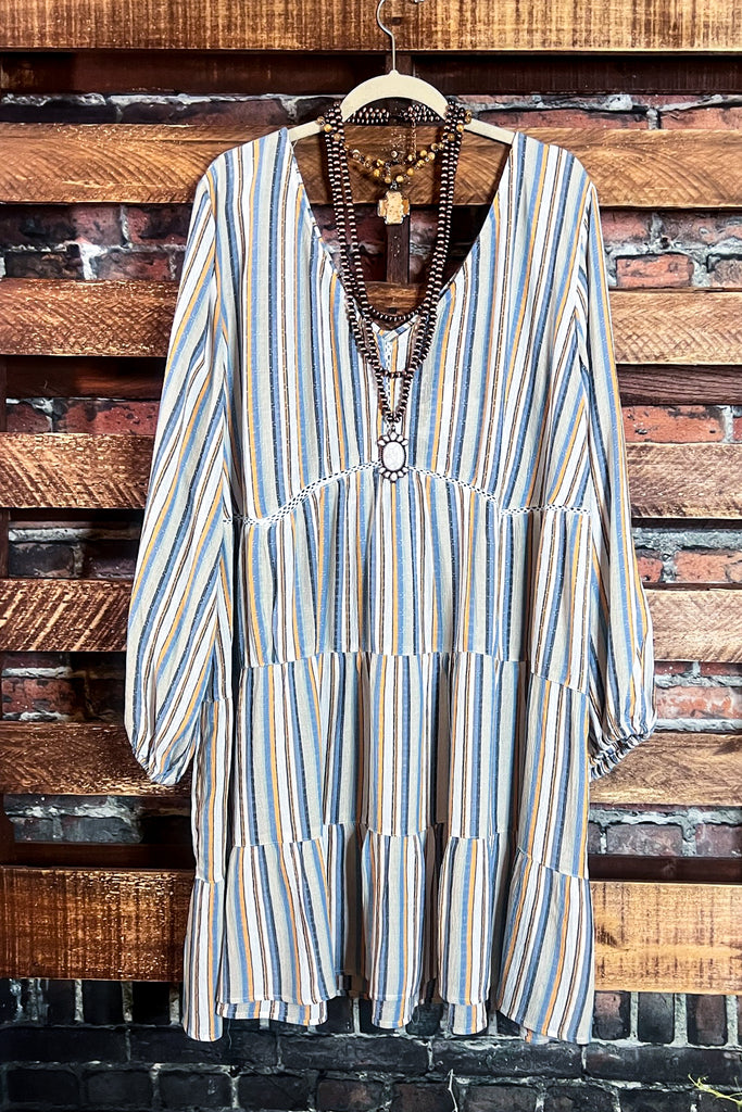 Without Worry  Striped Dress in Multi-Color