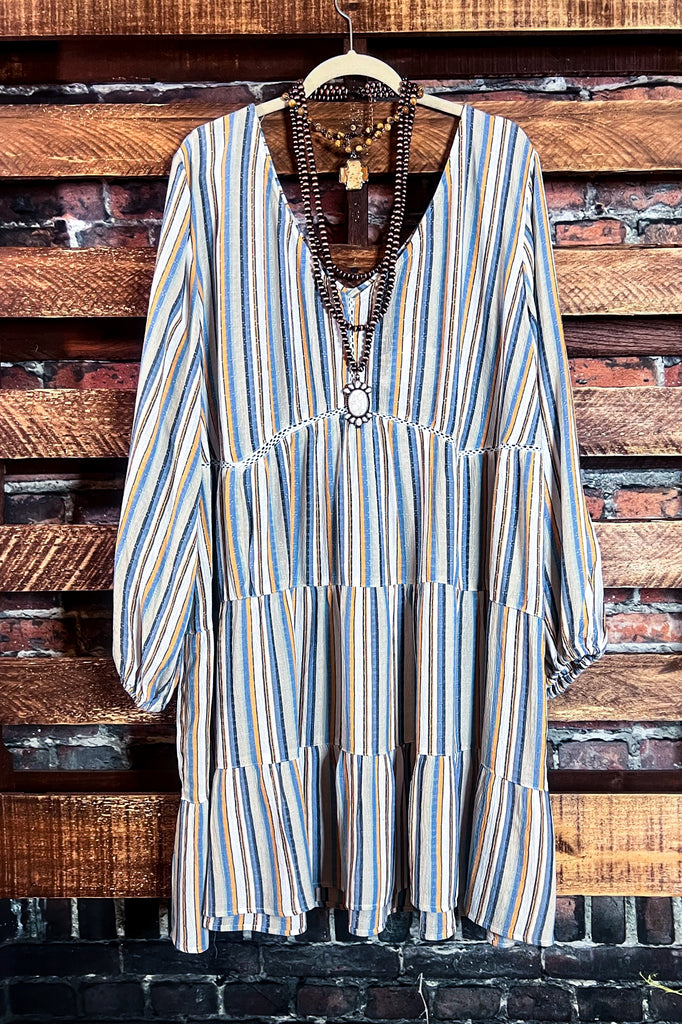 Without Worry  Striped Dress in Multi-Color