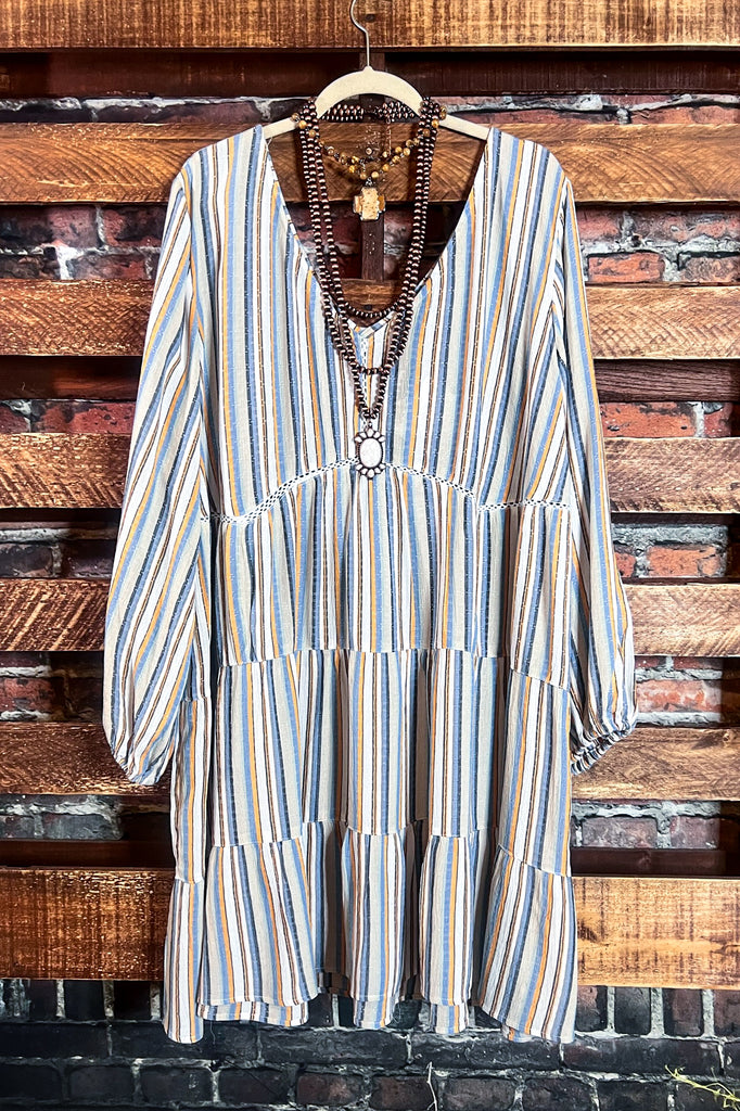 Without Worry  Striped Dress in Multi-Color