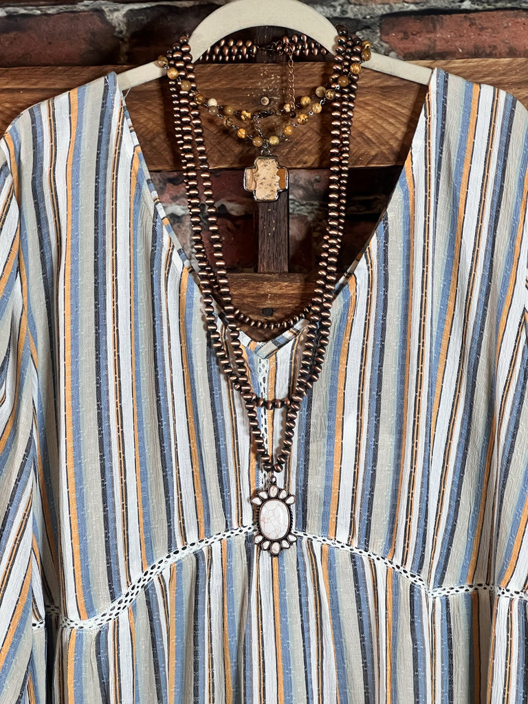Without Worry  Striped Dress in Multi-Color
