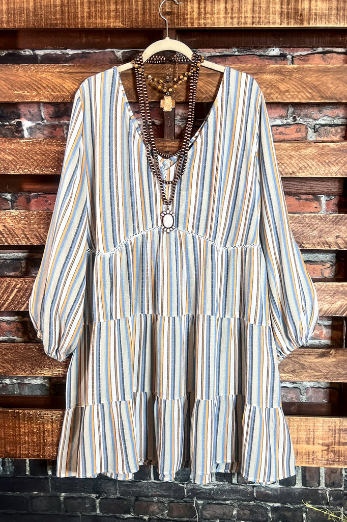 Without Worry  Striped Dress in Multi-Color