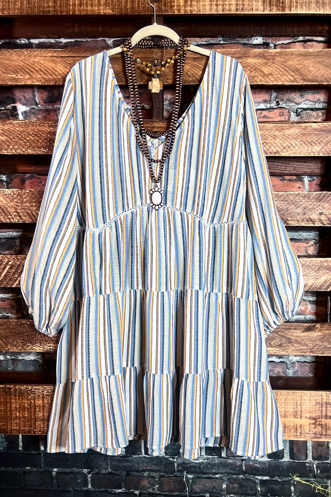Without Worry  Striped Dress in Multi-Color