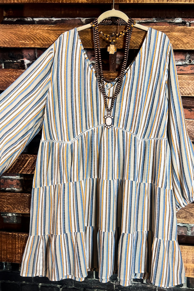 Without Worry  Striped Dress in Multi-Color