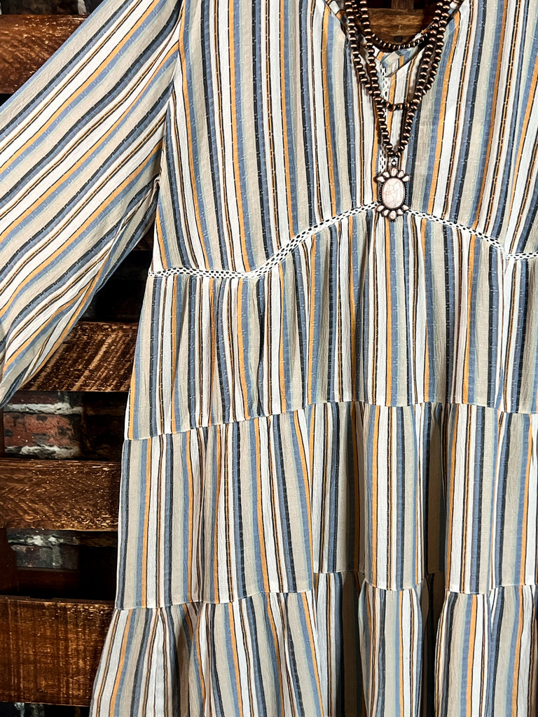 Without Worry  Striped Dress in Multi-Color