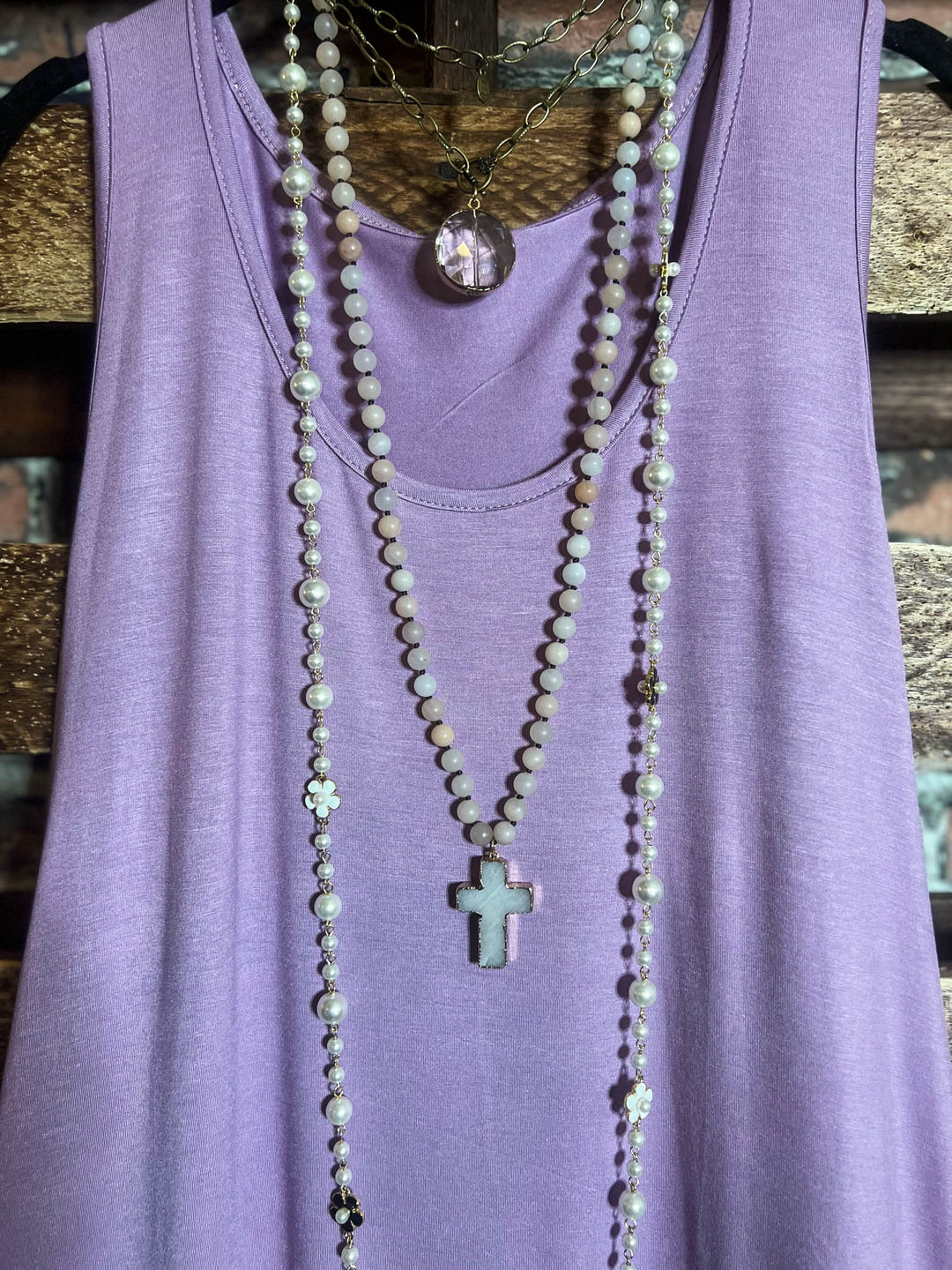 LACE SLIP DRESS EXTENDER TOP CAMI IN LAVENDER-----------SALE