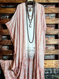 Le Bohemian Heart & Soul Oversized Maxi Kimono in Blush