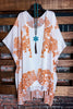 OCEAN OF LOVE PRETTY PRINT KIMONO IN IVORY & RUST