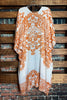 OCEAN OF LOVE PRETTY PRINT KIMONO IN IVORY & RUST
