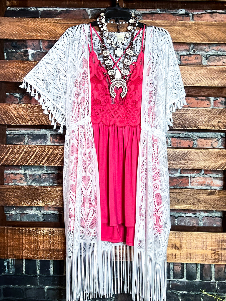 SUMMER POOL BEACH COVER UP KIMONO IN WHITE----------SALE