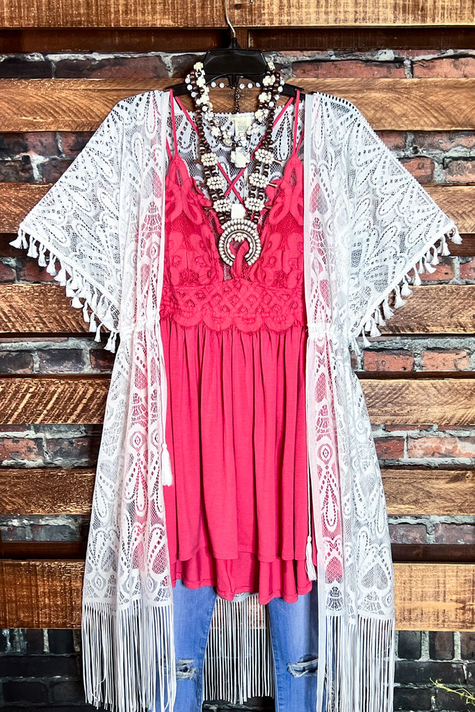 SUMMER POOL BEACH COVER UP KIMONO IN WHITE----------SALE