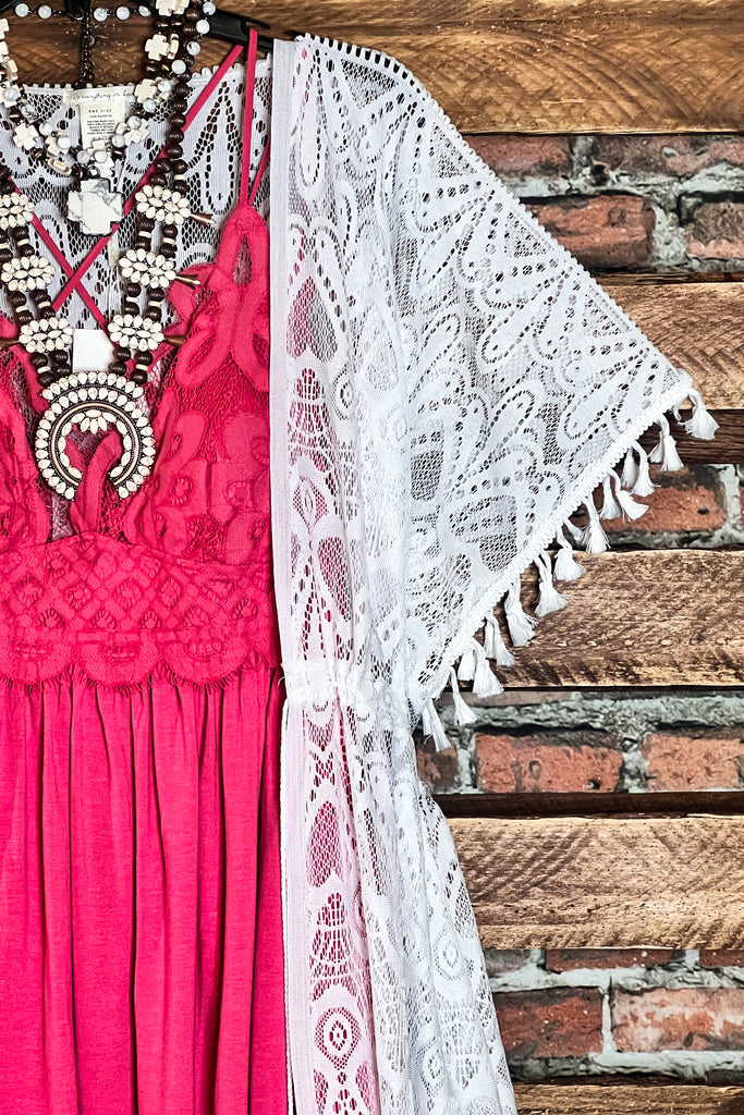 SUMMER POOL BEACH COVER UP KIMONO IN WHITE----------SALE