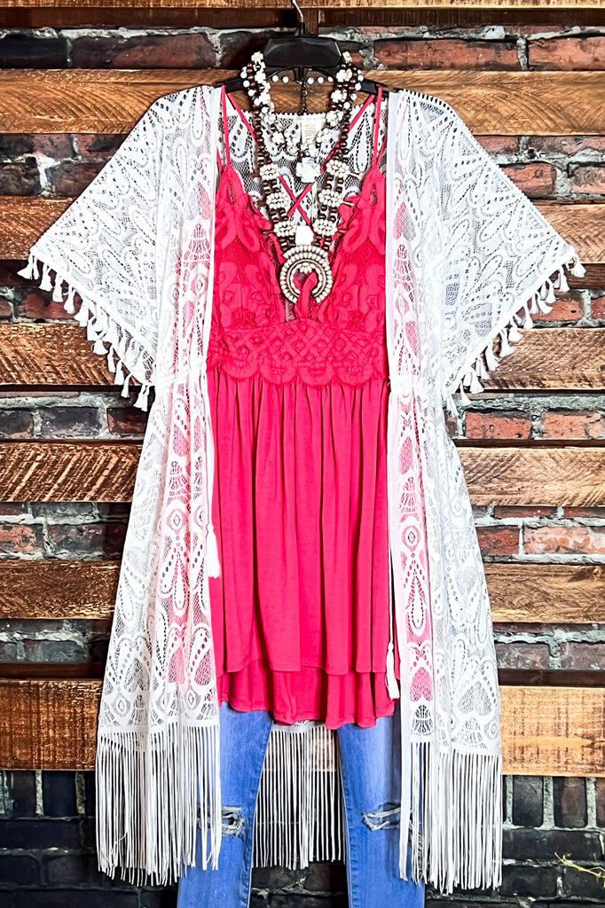 SUMMER POOL BEACH COVER UP KIMONO IN WHITE----------SALE