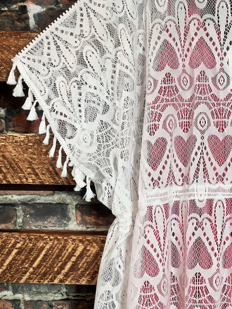 SUMMER POOL BEACH COVER UP KIMONO IN WHITE----------SALE