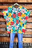 The Almost Paradise Floral Top in Multi-Color