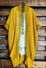 MATTERS OF THE HEART LACE MUSTARD DUSTER KIMONO